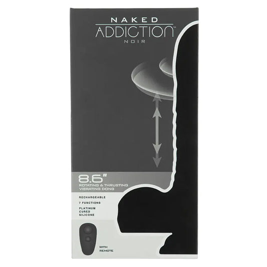 Naked Addiction Silicone Rotating & Thrusting Dildo-Noir 8.6 My Store