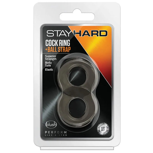 Stay Hard Cock Ring and Ball Strap-Black My Store