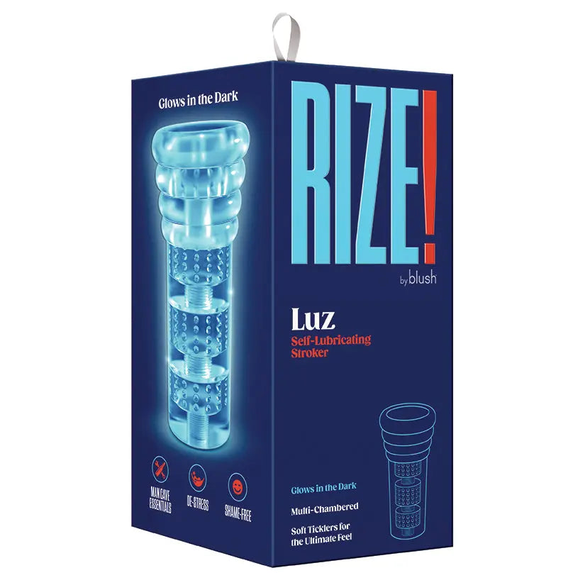 Rize Luz Glow In The Dark Self Lubricating Stroker-Clear My Store