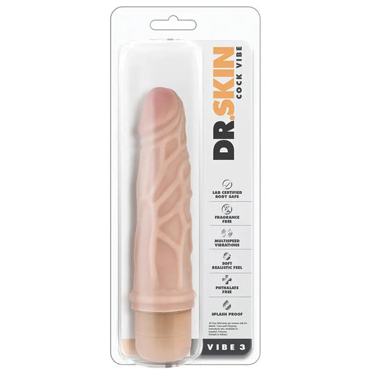 Dr. Skin Cock Vibe 3-Vanilla 7.25 My Store