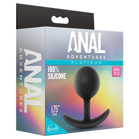 Anal Adventures Platinum Silicone Vibra Plug Black My Store