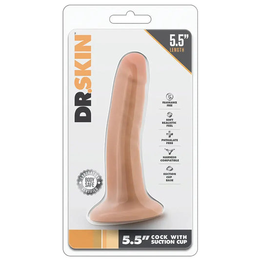Dr. Skin Cock With Suction Cup-Vanilla 5.5 My Store