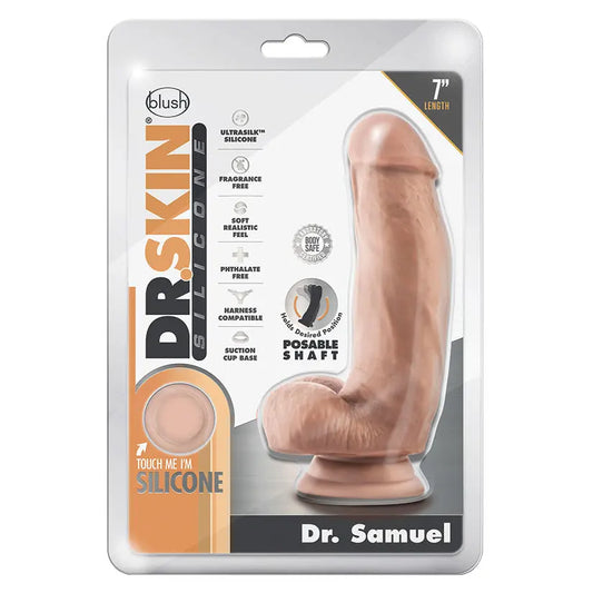 Dr. Skin Silicone Dong with Suction Cup-Dr. Samuel Vanilla 7 My Store