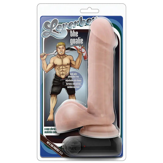 Loverboy The Goalie Vibrating Dildo-Vanilla 8" My Store