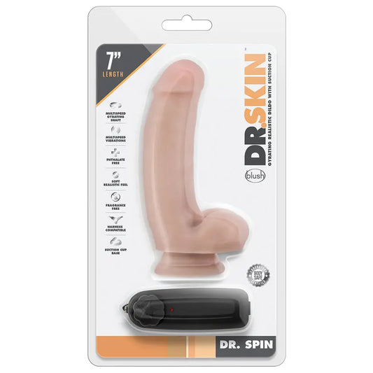 Dr. Skin Dr. Spin Gyrating Realistic Dildo-Vanilla 7 My Store