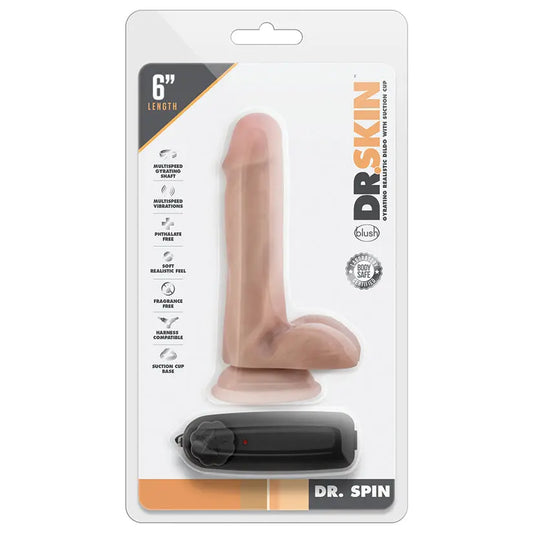 Dr. Skin Dr. Spin Gyrating Realistic Dildo-Vanilla 6 My Store