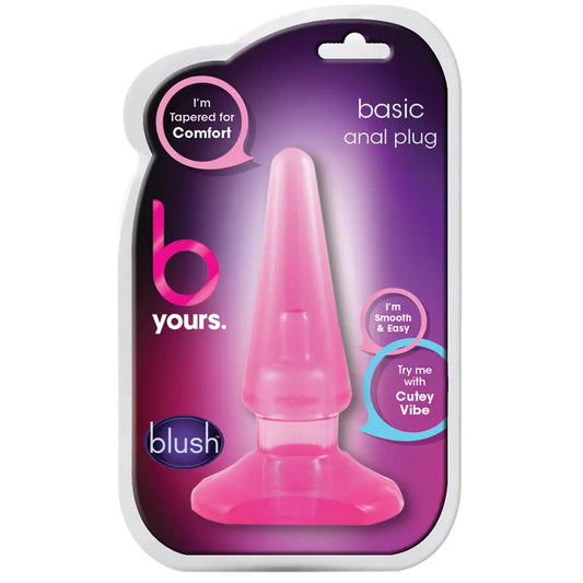 B Yours. Basic Anal Plug-Pink My Store