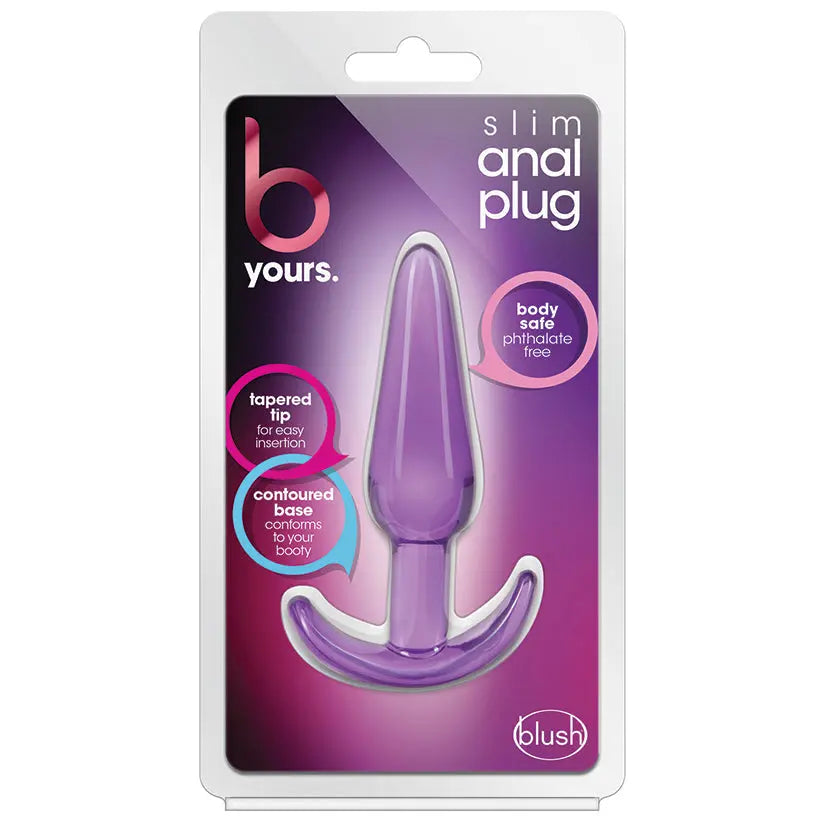 B Yours. Slim Anal Plug-Purple My Store