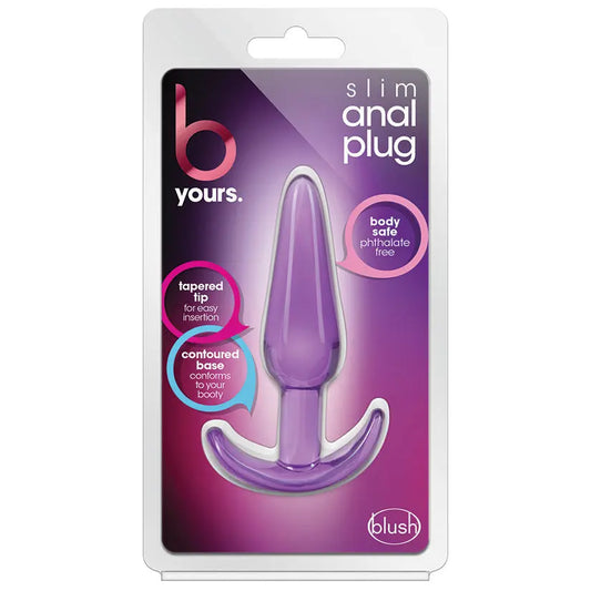 B Yours. Slim Anal Plug-Purple My Store