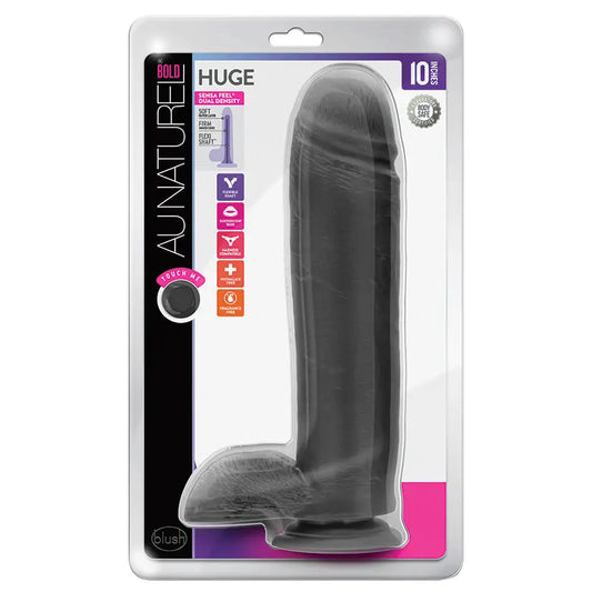 Au Naturel Bold Huge Dildo-Black 10.5 My Store