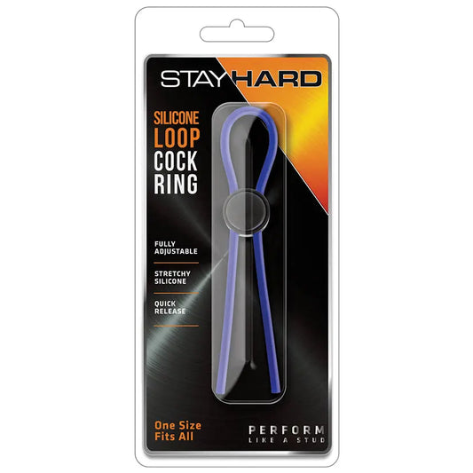 Stay Hard Silicone Loop Cock Ring-Blue My Store
