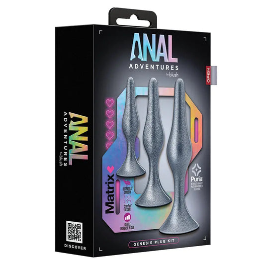 Anal Adventures Matrix Genesis Plug Kit-Silver My Store