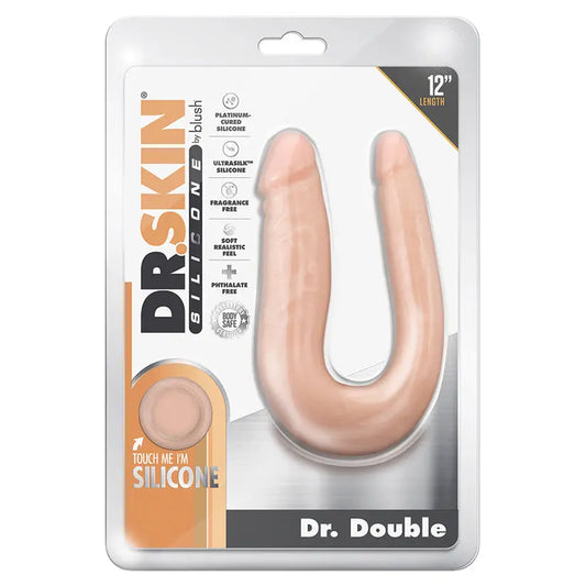 Dr. Skin Silicone Dr. Double Dong-Vanilla 12 My Store