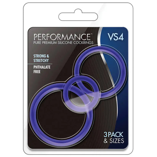Performance VS4 Pure Premium Cockring Set-Indigo My Store