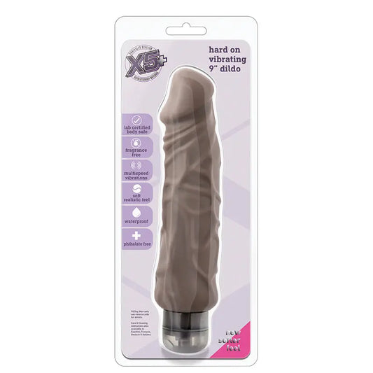 X5 Hard On Vibrating 9" Dildo-Brown My Store