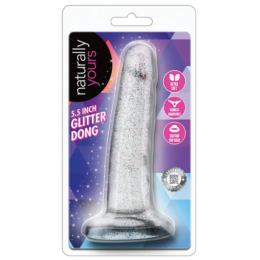 Naturally Yours Glitter Dong-Clear 5.5 My Store