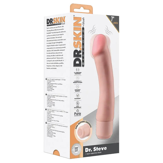 Dr. Skin Silicone Dr. Steve Vibrating Dildo-Vanilla 7 My Store