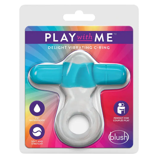 Play with Me Delight Vibrating C-Ring-Blue My Store