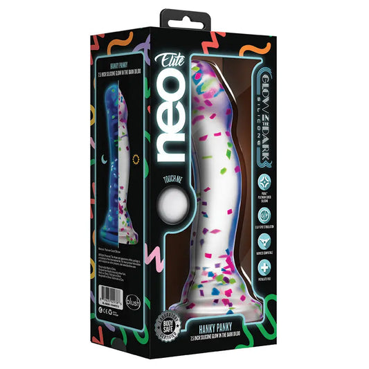 Neo Elite Glow in the Dark Hanky Panky Dildo-Confetti My Store