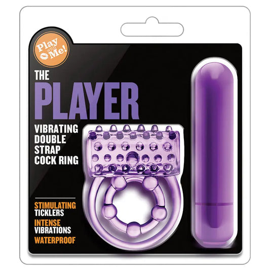 Play With Me Vibrating Double Strap Cockring-Purple My Store