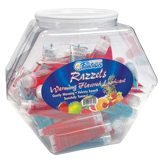 Razzels 3 in 1 Flavored Warming Lubricant .5 Tube Assorted Bowl of 52 My Store