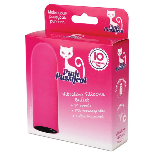 Pink Pussycat Vibrating Silicone Bullet My Store