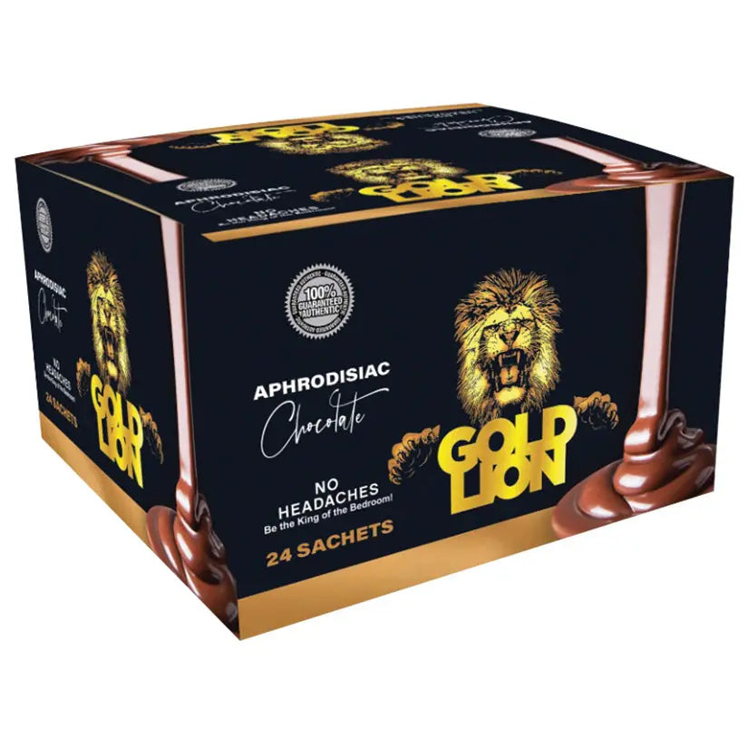 Gold Lion Chocolate Single Pack Display of 24 My Store