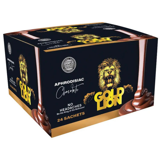 Gold Lion Chocolate Single Pack Display of 24 My Store