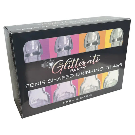 Glitterati Penis Drinking Glass Set of 4 My Store