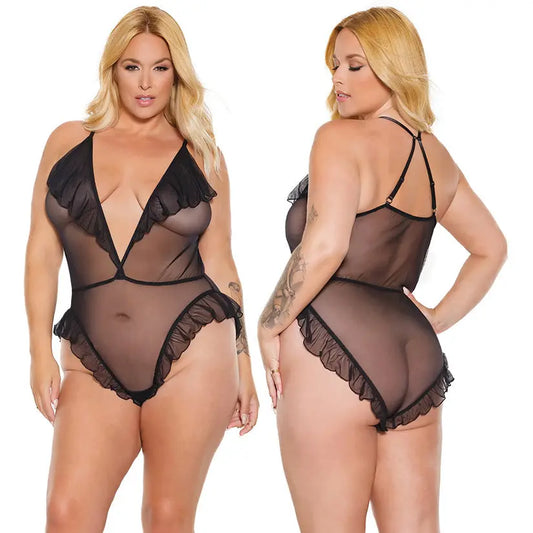 Coquette Teddy-Black O/S X-Hanging My Store