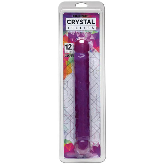 Crystal Jellies Jr Double Dong-Purple 12 My Store