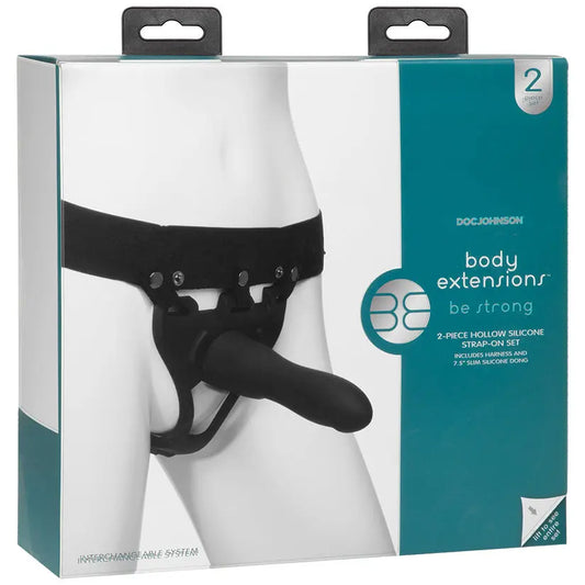 Body Extensions Large Dong Strap-On Set-Black My Store