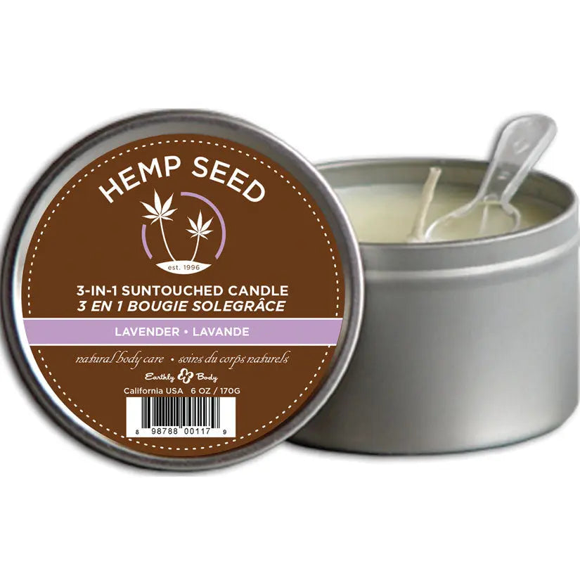 Earthly Body 3-in-1 Massage Candle-Lavender 6oz My Store