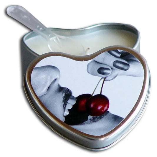 Earthly Body 4-in-1 Edible Heart Candle-Cherry 4oz My Store
