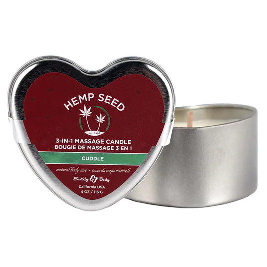 Earthly Body Valentine 3-in-1 Massage Heart Candle-Cuddle 4.7oz My Store
