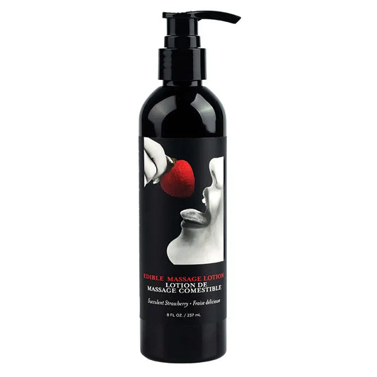 Earthly Body Edible Massage Lotion-Strawberry 8oz My Store