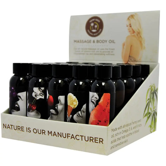 Earthly Body Edible Massage Oil 2oz Display of 25 My Store