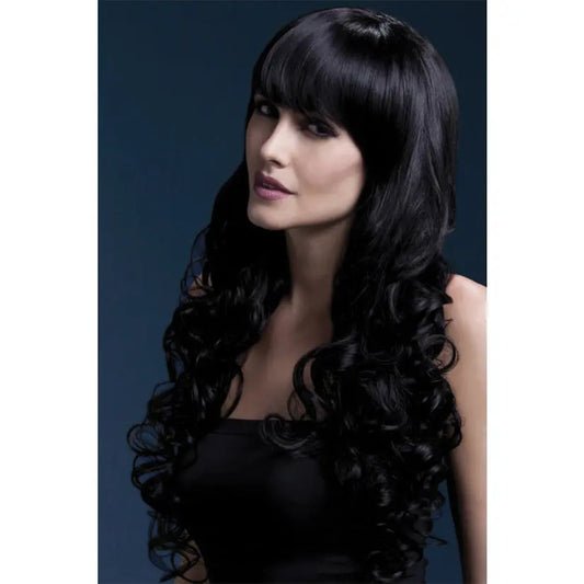Fever Smiffys Isabelle Wig Soft Curl With Fringe-Black 26 My Store