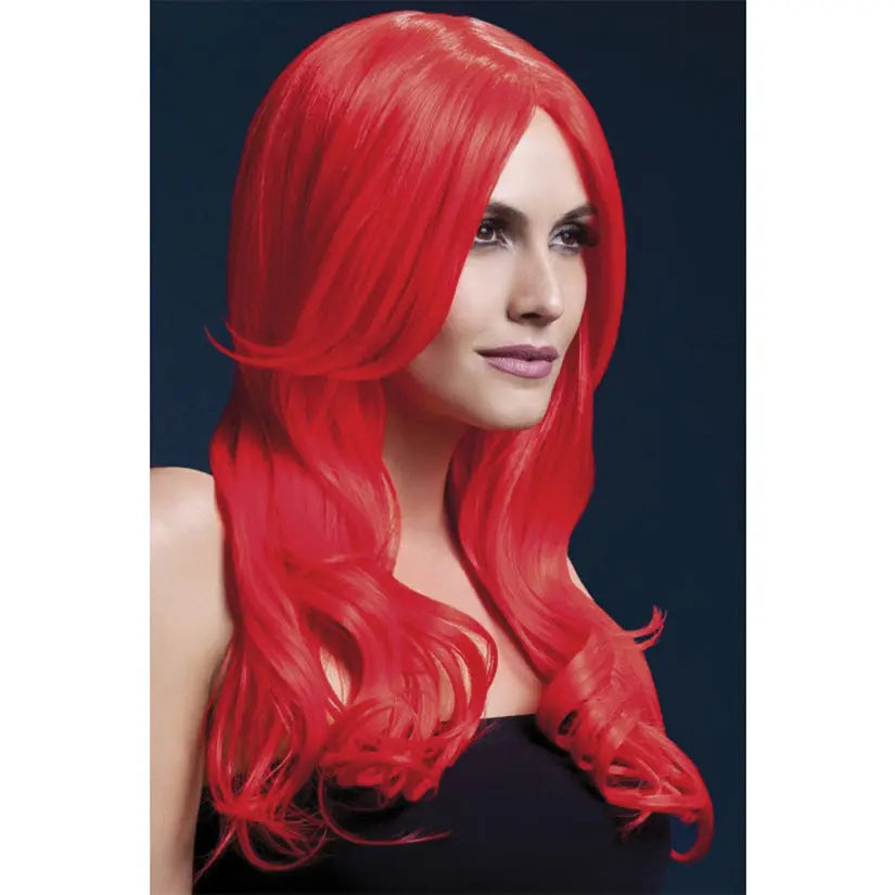 Fever Smiffys Khloe Wig Long Wave & Center Part-Red 26 My Store