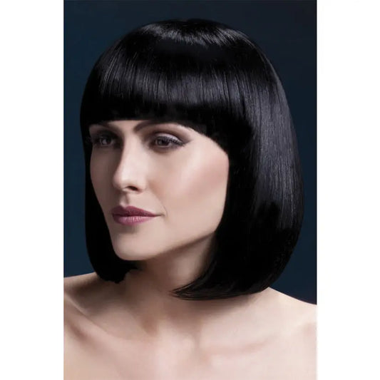 Fever Smiffys Elise Wig Sleek Bob With Fringe-Black 13 My Store