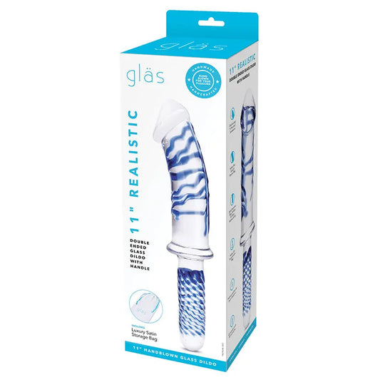 Glas Realistic Double Ended Glass Dildo with Handle 11 My Store