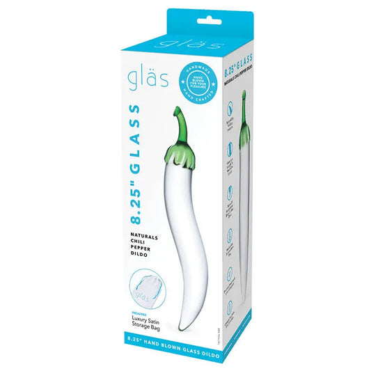 Glas Glass Naturals Chili Pepper Dildo-Clear 8 My Store