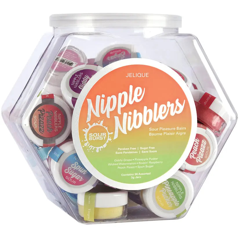 Jelique Nipple Nibblers Sour Pleasure Balm Assorted (Display Bowl/36Pcs) 3g My Store