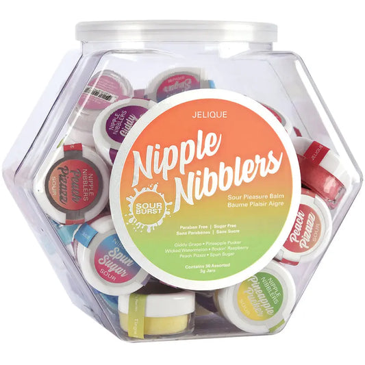 Jelique Nipple Nibblers Sour Pleasure Balm Assorted (Display Bowl/36Pcs) 3g My Store