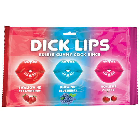 Dick Lips Gummy Cock Rings Assorted 3pk My Store