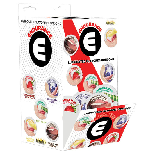 Endurance Condoms Assorted Flavors Display of 144 My Store
