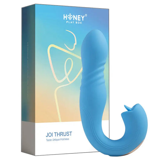 Honey Play Box JOI THRUST G-spot Vibrator & Tongue Clit Licker-Blue My Store