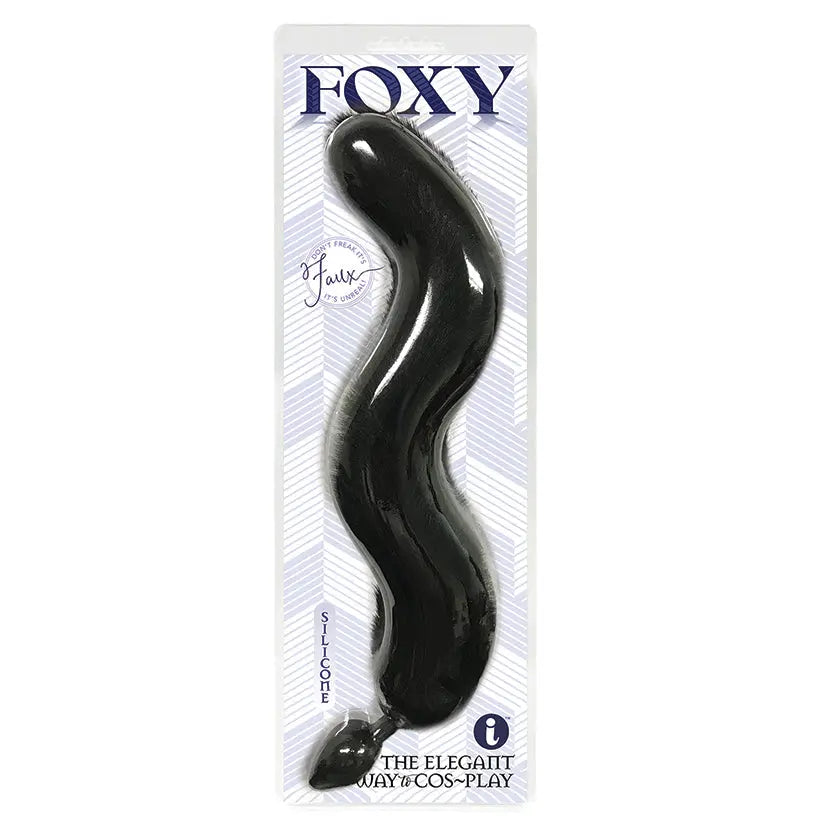 Foxy Silicone Tail Butt Plug-Black My Store