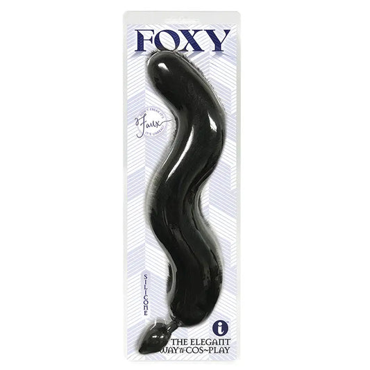 Foxy Silicone Tail Butt Plug-Black My Store