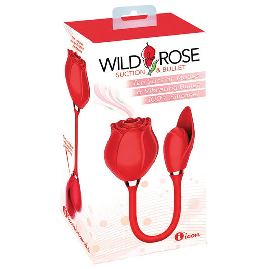 Wild Rose & Bullet Wild Rose Rechargeable Silicone Suction Vibrator My Store